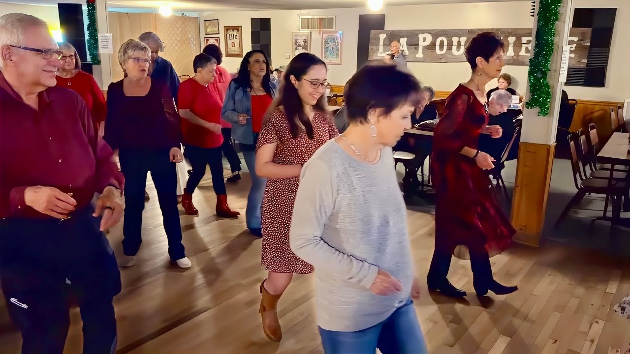 Line Dancing to Geno Delafose at La Poussiere on 12/13/25