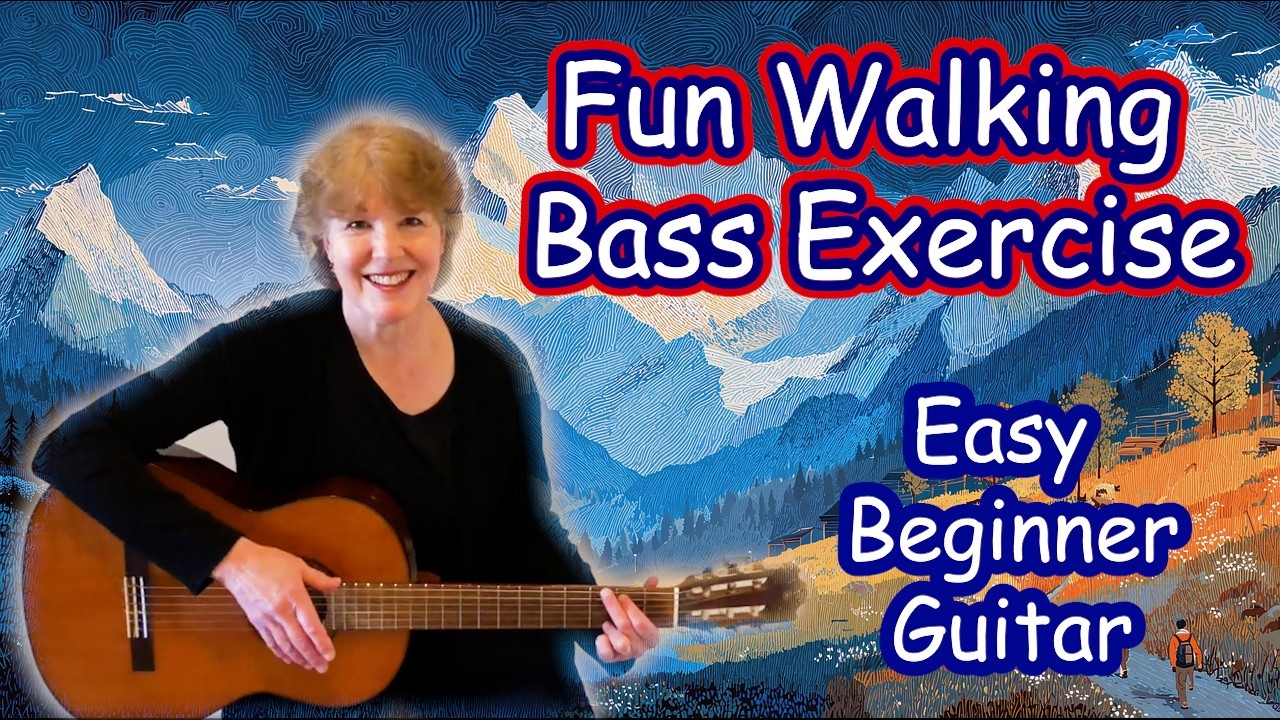 Fun Walking Bass Exercise (Easy Guitar)