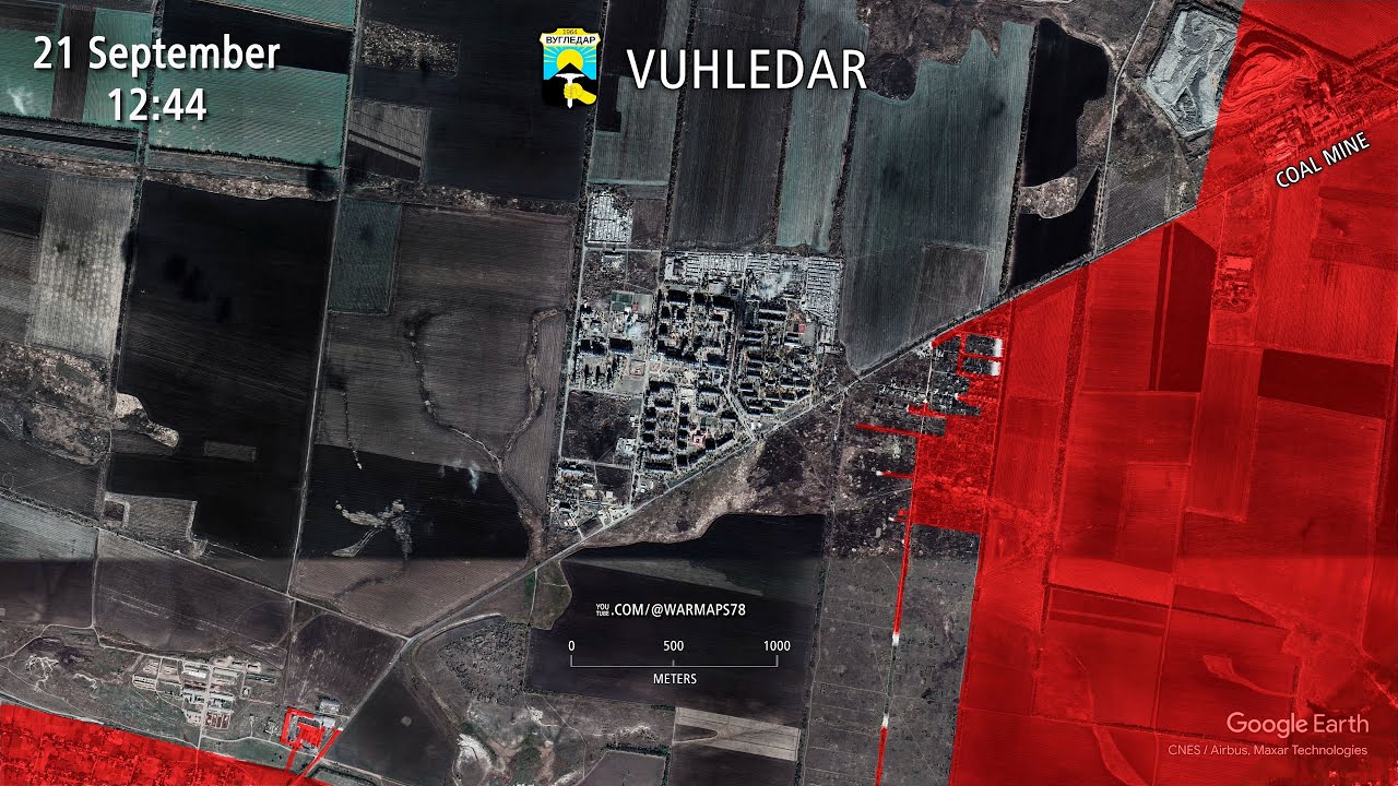 Russian Invasion of Ukraine - Vuhledar Offensive Map - Every Day [Sep 8 - Oct 1]