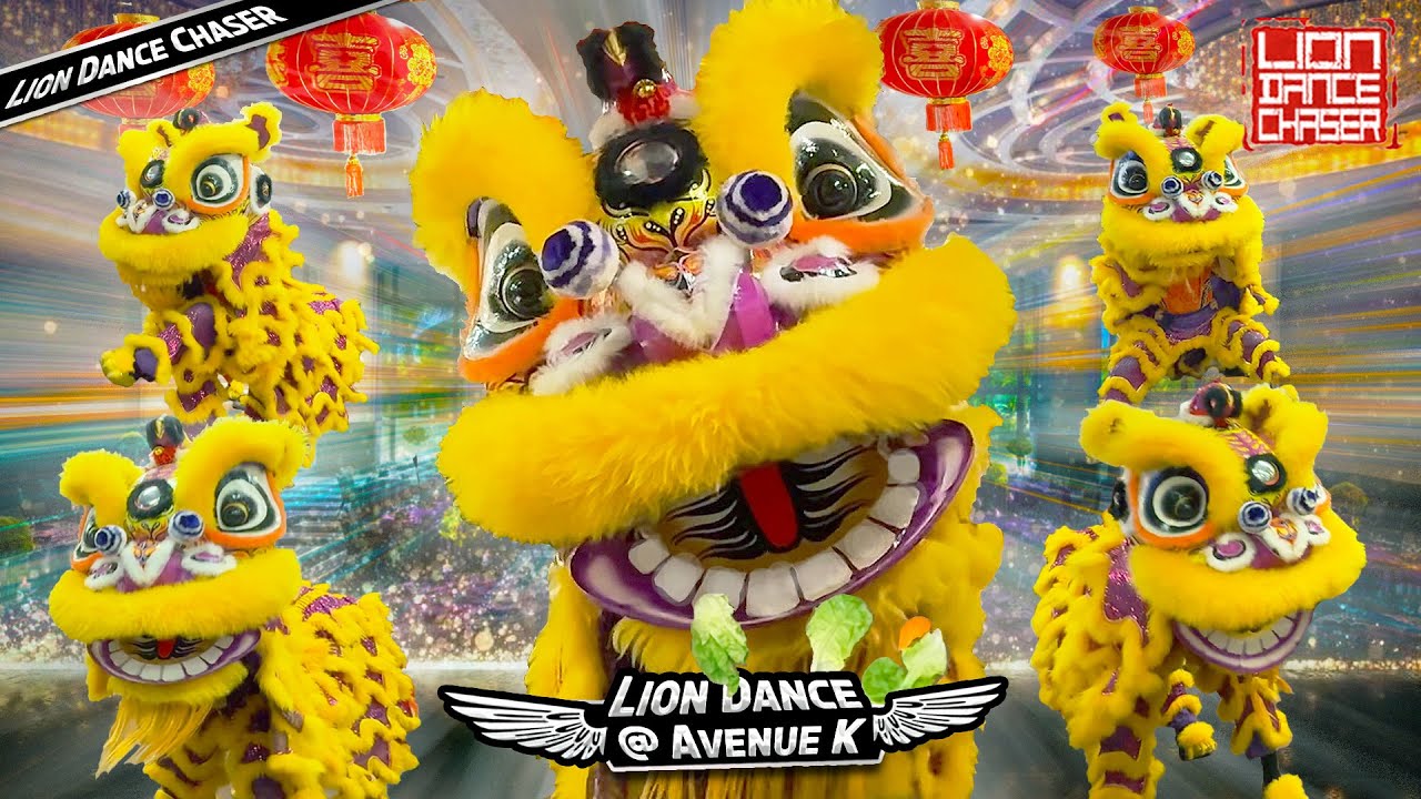 Lion Dance | 黄金萌狮 双狮地青 财神送金 逗乐群众 民间传统 傳統舞狮 鼓乐伴奏 | Avenue K | Barongsai | Múa lân | 舞獅