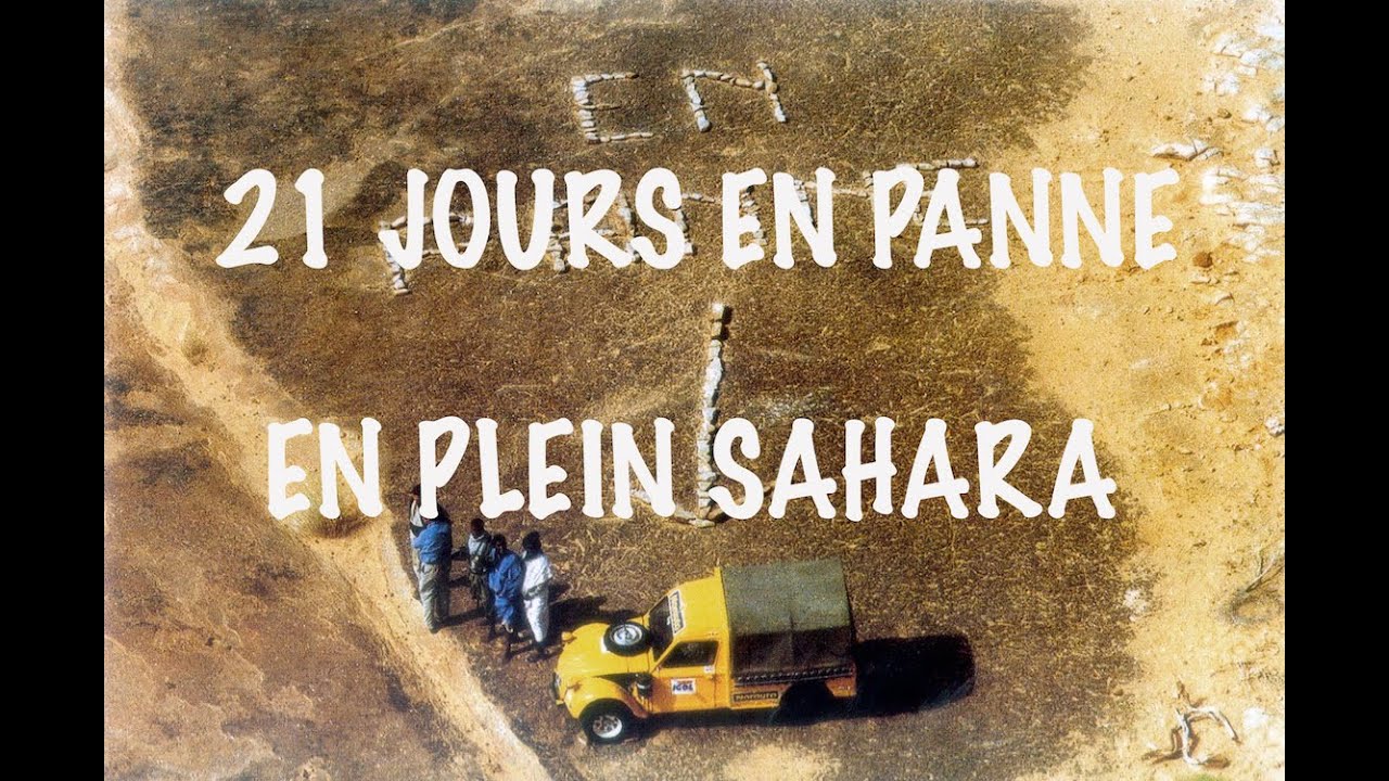 Dépanné par Hubert Auriol en hélicoptère, patron du Dakar 1997, pendant ma traversée solitaire...