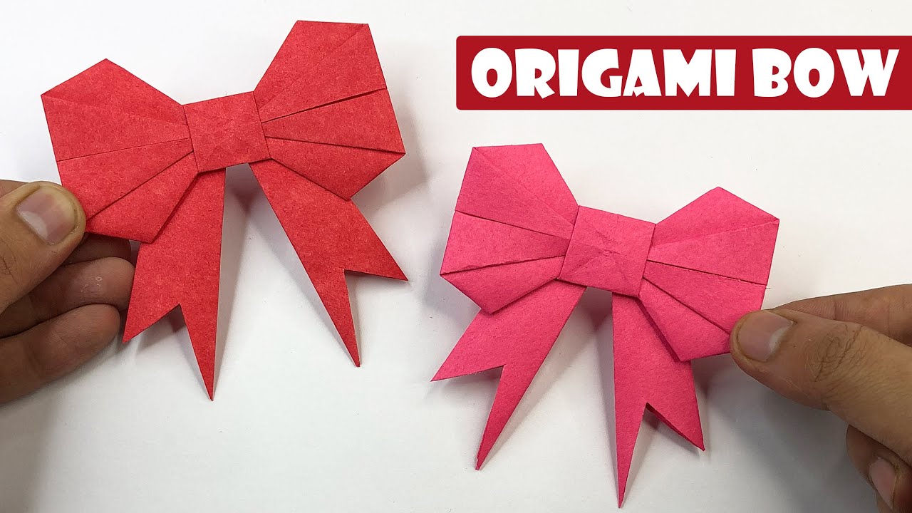 How to Make a Paper Bow - Easy Origami Bow Tutorial for Gifts & Decor