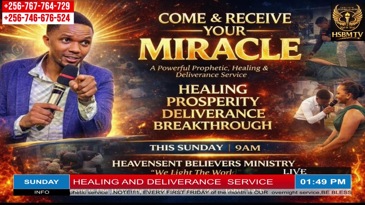 HEALING AND DELIVERANCE  SUNDAY SERVICE