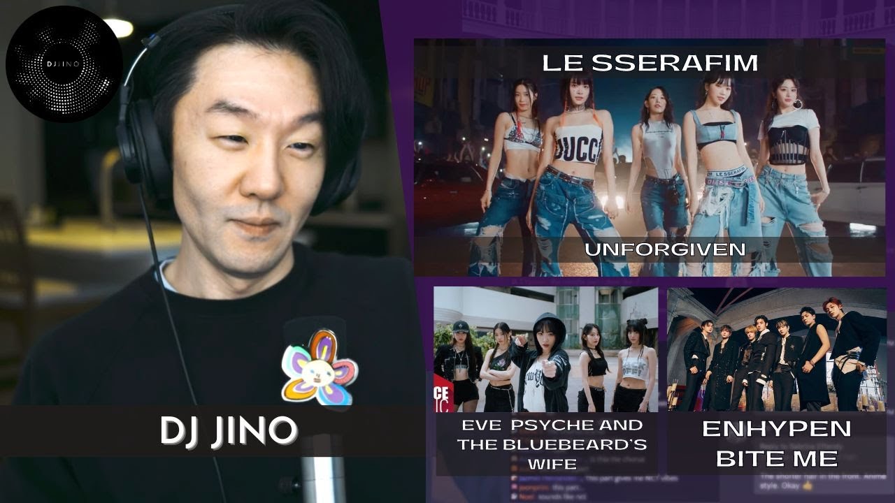 DJ REACTION to KPOP - LE SSERAFIM 'EVE, PSYCHE, BLUEBIRD'S WIFE' + UNFORGIVEN + ENHYPEN BITE ME 2/3