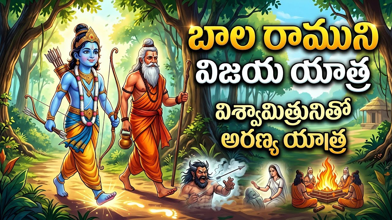 బాల రాముడి ధర్మ లీలలు 🙏 | తాటక సంహారం 🔥 అహల్య విమోచనం ✨ | Rama Bhakti Song Telugu @TatvaSwaram 