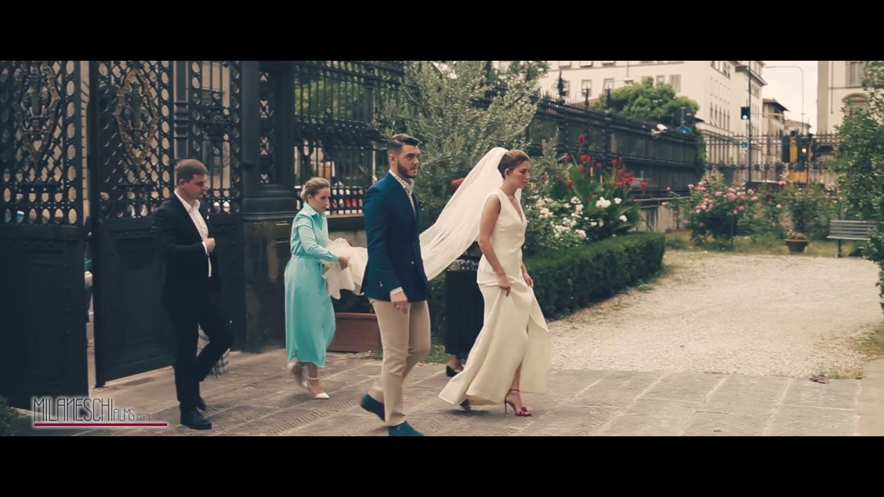 Luxury russian wedding film at Castello di Vincigliata in tuscany