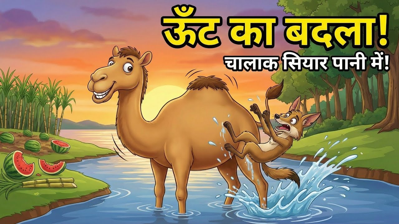 ऊँट और चालाक सियार की कहानी | लालच की सज़ा | Hindi Moral Story