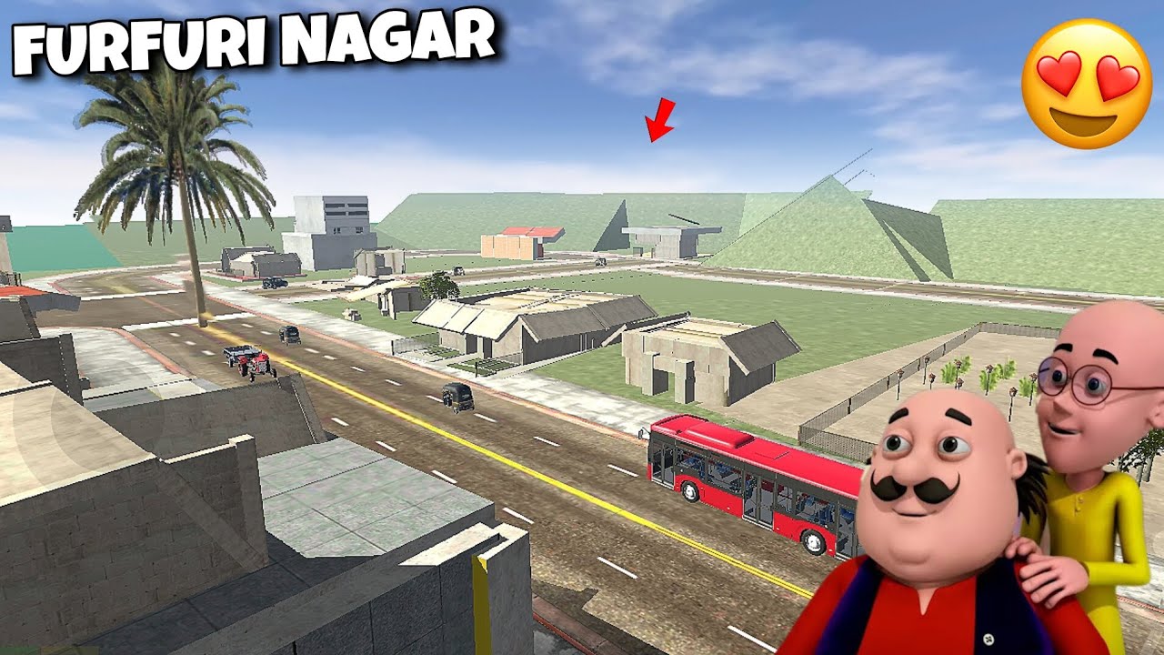 Motu Patlu Furfuri Nagar City Link 😍 In Indian Bikes Driving 3D || New City Link
