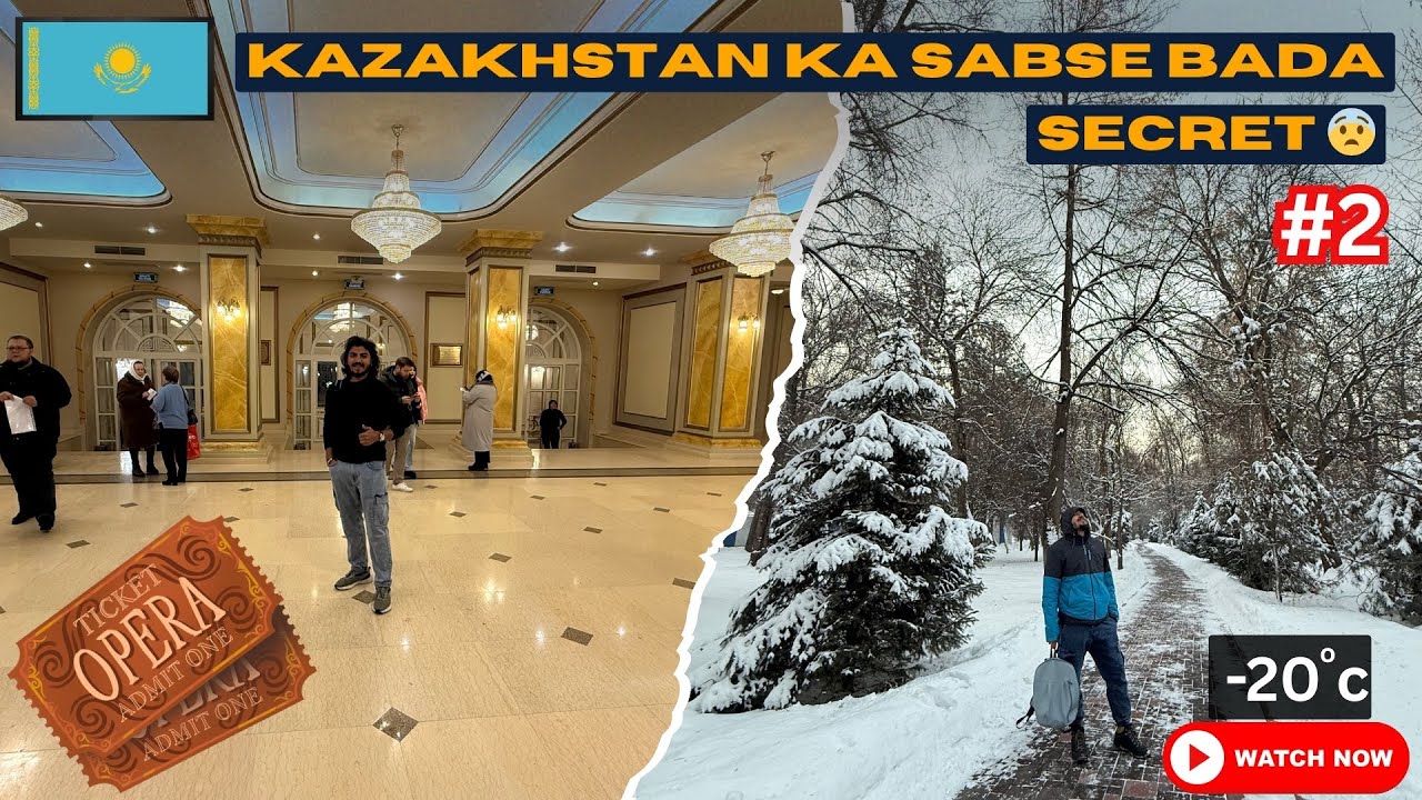 Opera House Kazakhstan 😱 -20°C Mein Kya Hua Dekho!  #almaty #indian #travelvlog