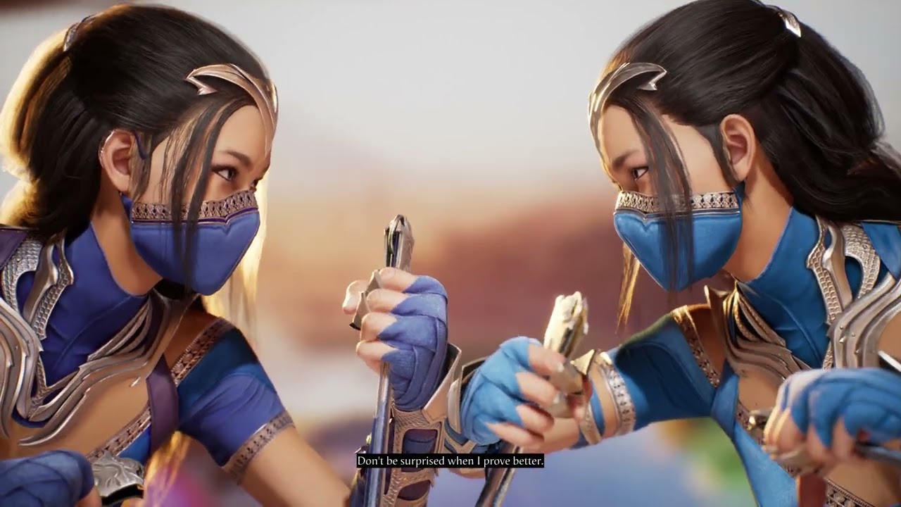 Titan Kitana tells Kitana she's married to Lui Kang (All Intro Dialogues Kitana vs Kitana) - MK1