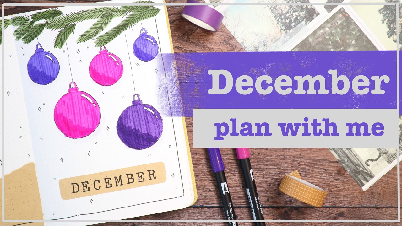 December 2024 | Bullet Journal Set Up | Plan With Me - Bauble/Ornament Theme