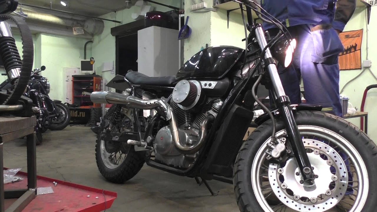 Honda VRX 400 scrambler exhaust sound