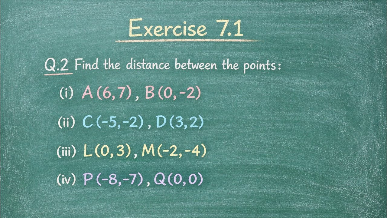 Class 9 Math | Exercise 7.1 Q2 | Distance Between Two Points | Coordinate Geometry 
