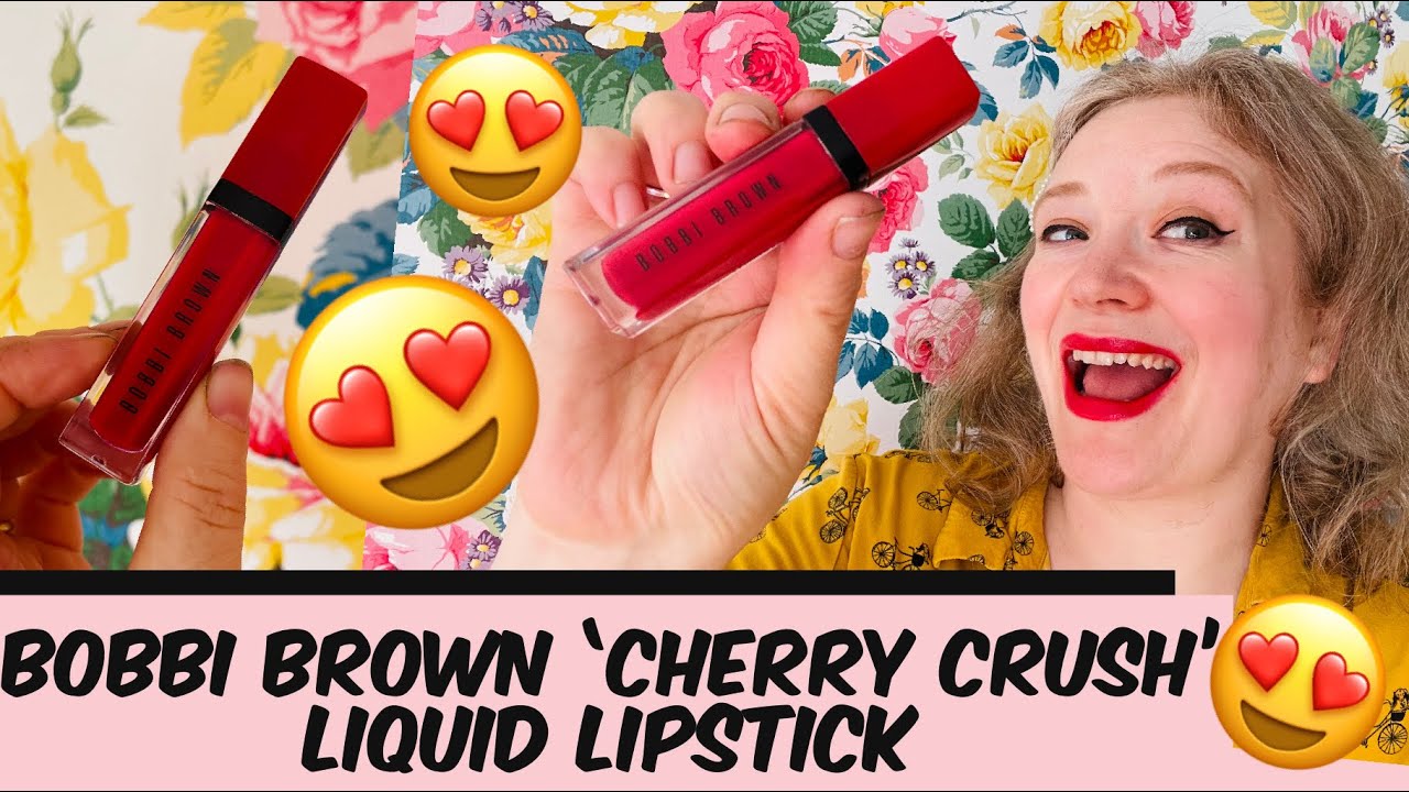 Bobbi Brown CHERRY CRUSH Liquid Lipstick review + try on!