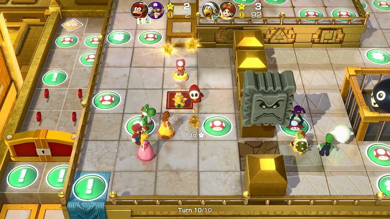 Super Mario Party Partner Party #2692 Tantalizing Tower Toys Hammer Bro & Daisy vs Diddy & Waluigi