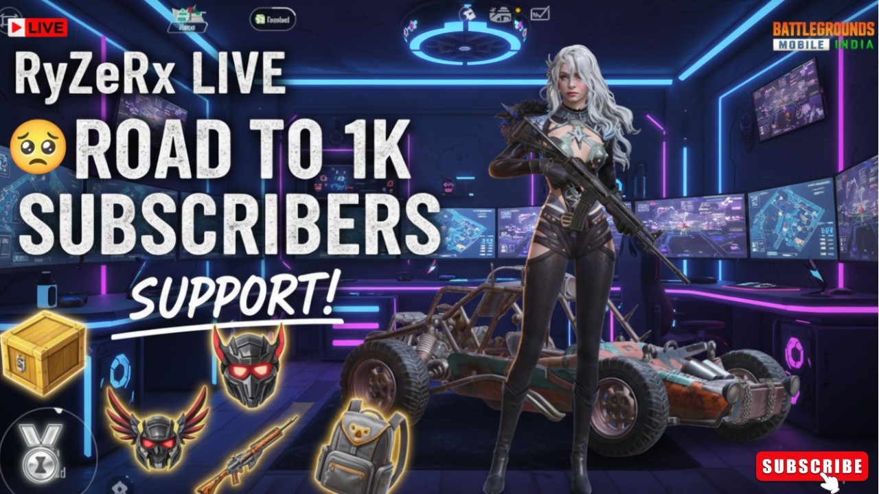 Ryzerx Live Day 43 Road To 1k | BGMI New 4.2 Update Gameplay | BGMI LIVE | #bgmi