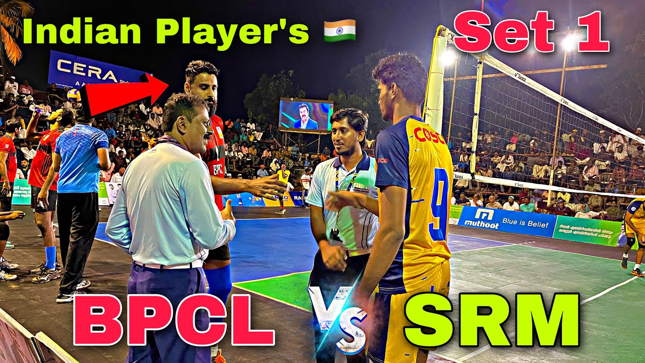 Indian Player’s 🇮🇳 Akhin 😱 BPCL Vs SRM University 💥 Set 1 | Kollam Match