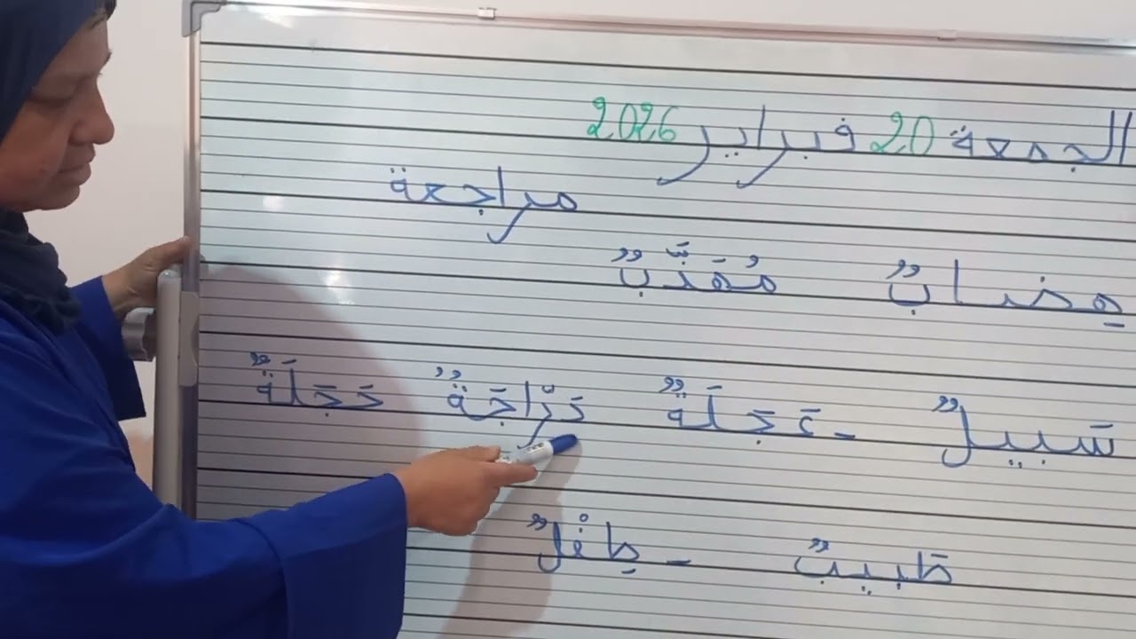 تهجي الكلمات بالعربية مع الطفلة لينا 