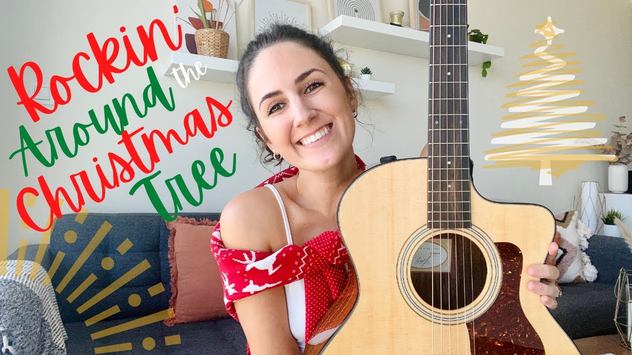 Rockin' Around the Christmas Tree - Acoustic BEGINNER Guitar Lesson #guitar #beginnerguitar