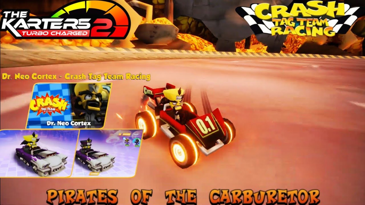 The Karters 2 Turbo Charged: Crash Tag Team Racing: Pirates Of The Carburetor Mod & Cortex CTTR Skin