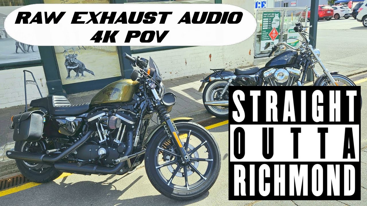 Morning blast on the Harley! // Iron 883 Sportster // Raw Exhaust Audio [4K]