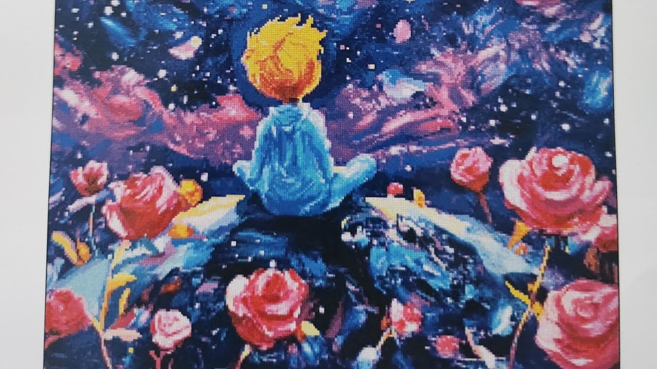 Le petit prince 🙋 quatuor Gwen coco josiane #paintingfairycrossstitch #crossstitch #pointdecroix 