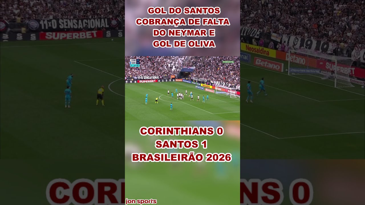 SANTOS WINS WITH GOAL FROM OLIVA | Corinthians 0 x 1 Santos | Brasileir&atilde;o 2026 #Santos #neymar