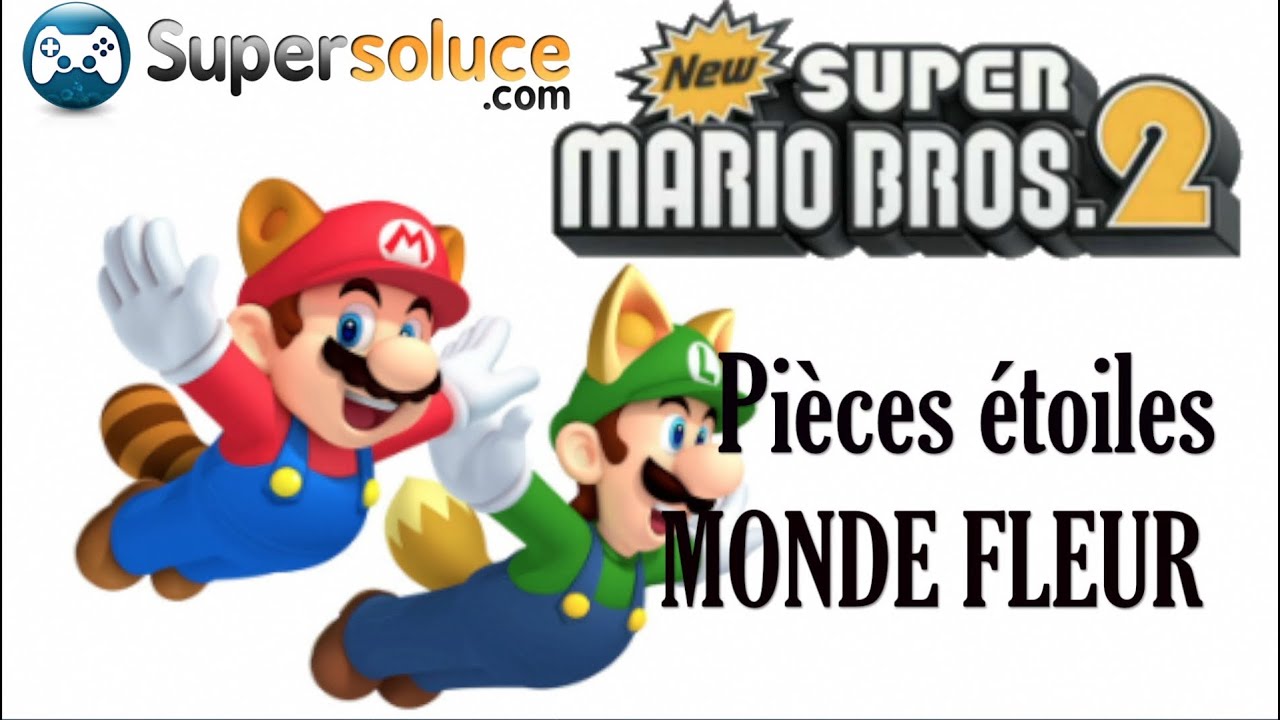 New Super Mario Bros 2 - Pièces Étoiles monde Fleur -  Flower World coins