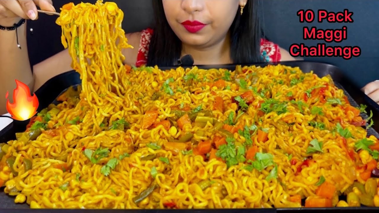 10 Packet Spicy Maggi Challenge 😱 Maggi Eating Challenge | Indian Maggi Challenge | Maggi Challenge