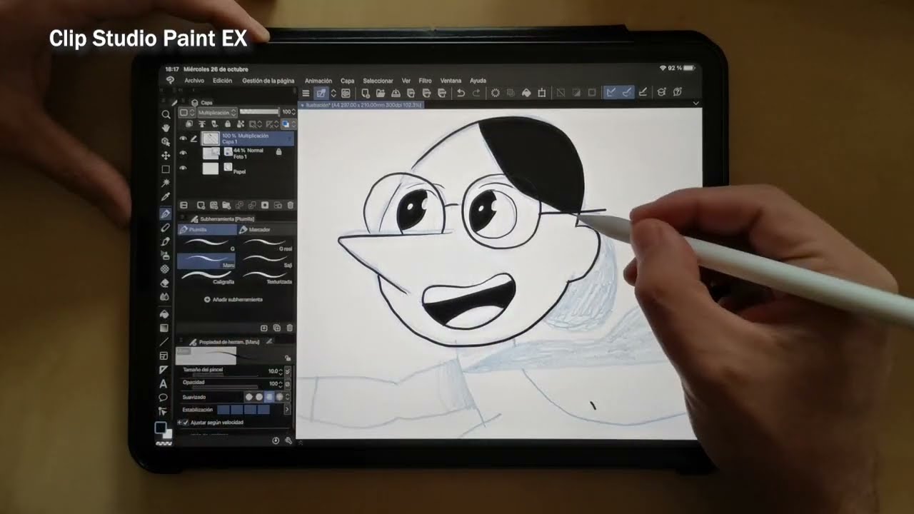 Ilustración entintada con Clip Studio Paint y Procreate