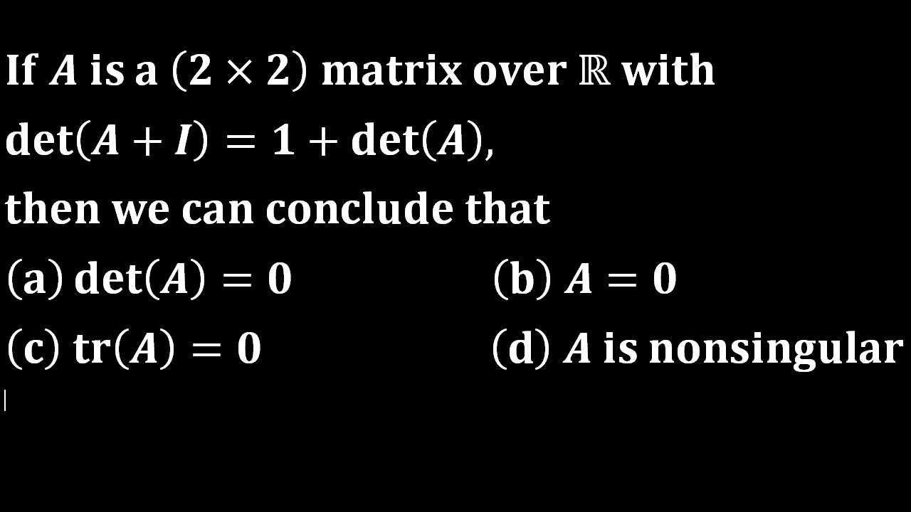 csir net june 2018 linear algebra part b