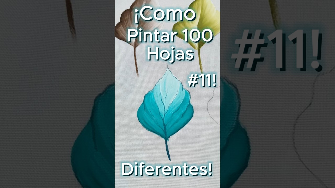 #11/100 Pintura Sencilla Hoja Verde💚 #art #painting