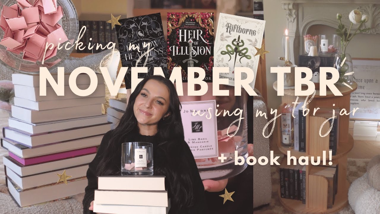 Выбираю ноябрьский TBR, используя банку TBR + ОГРОМНЫЙ КУЧА книг! 📖🫙📝🌟