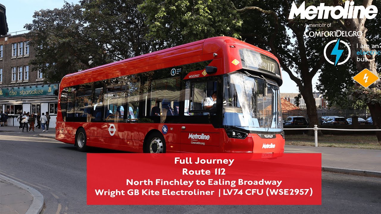 Full Journey | Route 112 to Ealing Broadway | Wright GB Kite Electroliner ⚡| WSE2957 (LV74 CFU)