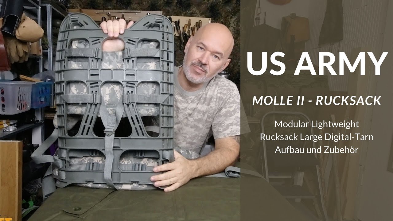 US Army Molle II Gefechtsrucksack-Aufbau & Zubehör  4K
