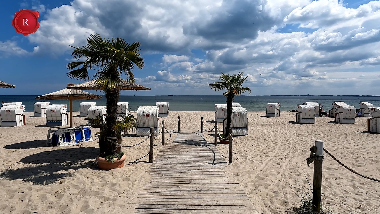 Heiligenhafen, Haffkrug, Juni 2024 Ostsee. Yachthafen, Fußgängerzone. Seebrücke. GoPro 10/ 4K/50 FPS