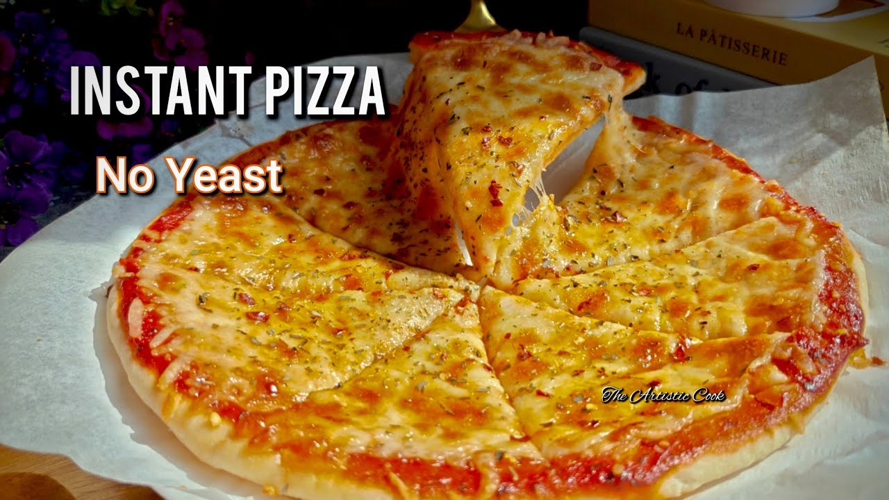 Instant Pizza Recipe without Yeast | Cheese Pizza Recipe | Easy Pizza Dough Recipe 