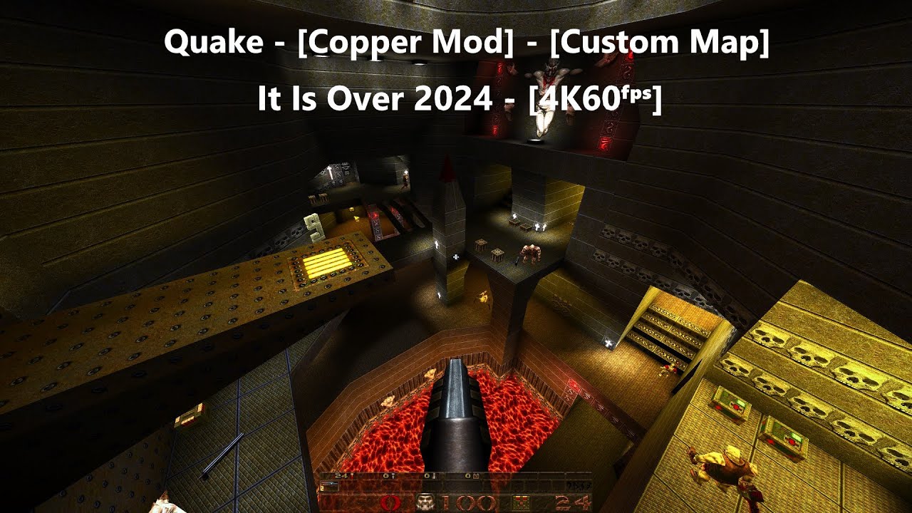 Quake - [Copper - Custom Map] - Map: #009 - It Is Over 2024 - [4K60ᶠᵖˢ]