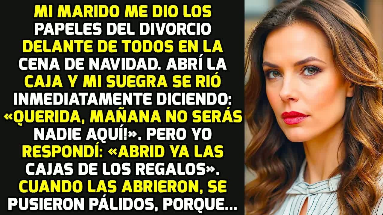Mi Marido Me Dio Los Papeles Del Divorcio En La Cena De Navidad Delante De Todos Pero HISTORIAS VIDA
