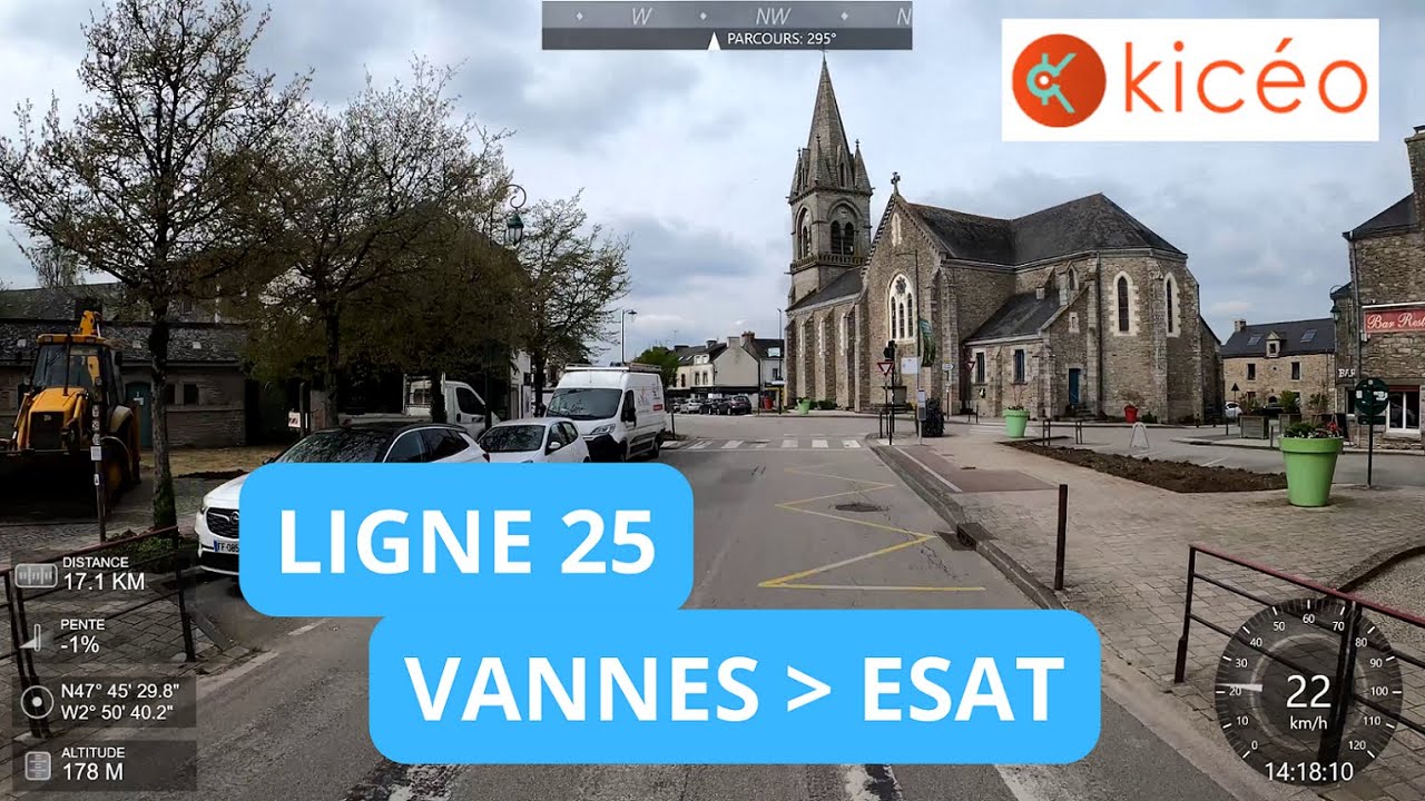 KICEO LIGNE 25 - VANNES vers Gd-Champ en Iveco CROSSWAY (4K)