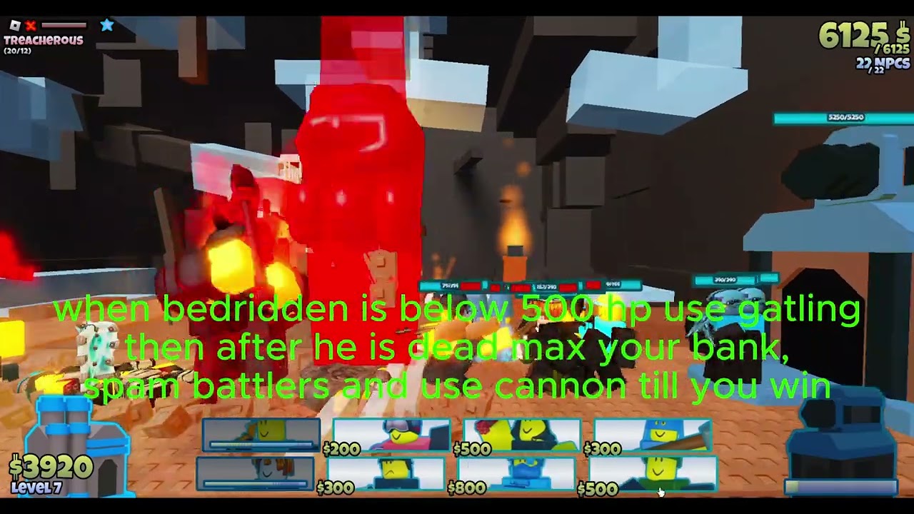 how to beat 1 star bedridden in the battle bricks(viewer request)