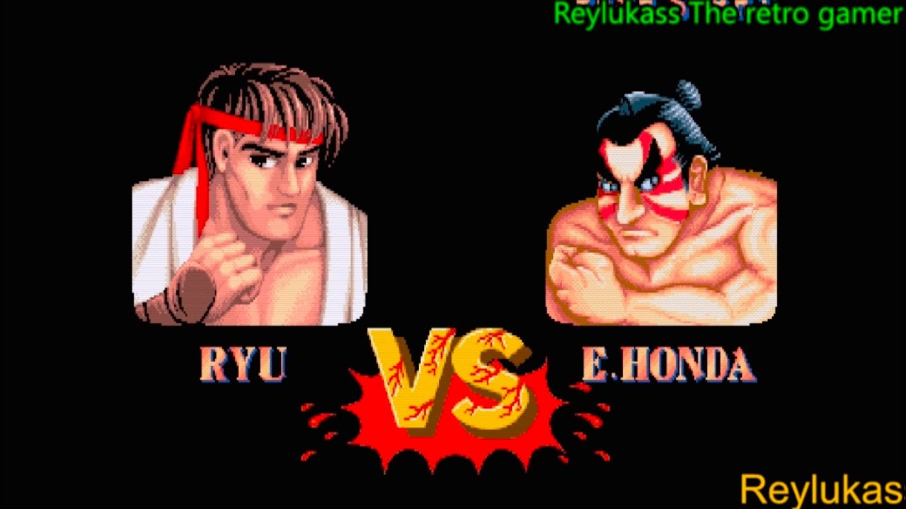 Ryu vs E.Honda Street Fighter II 