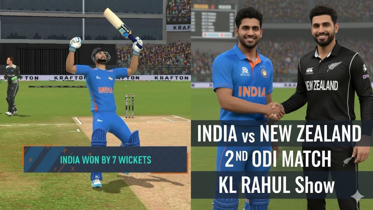India vs newzealand 2th odi match 😱 full match highlights 😎 kl Rahul hard hitting💪