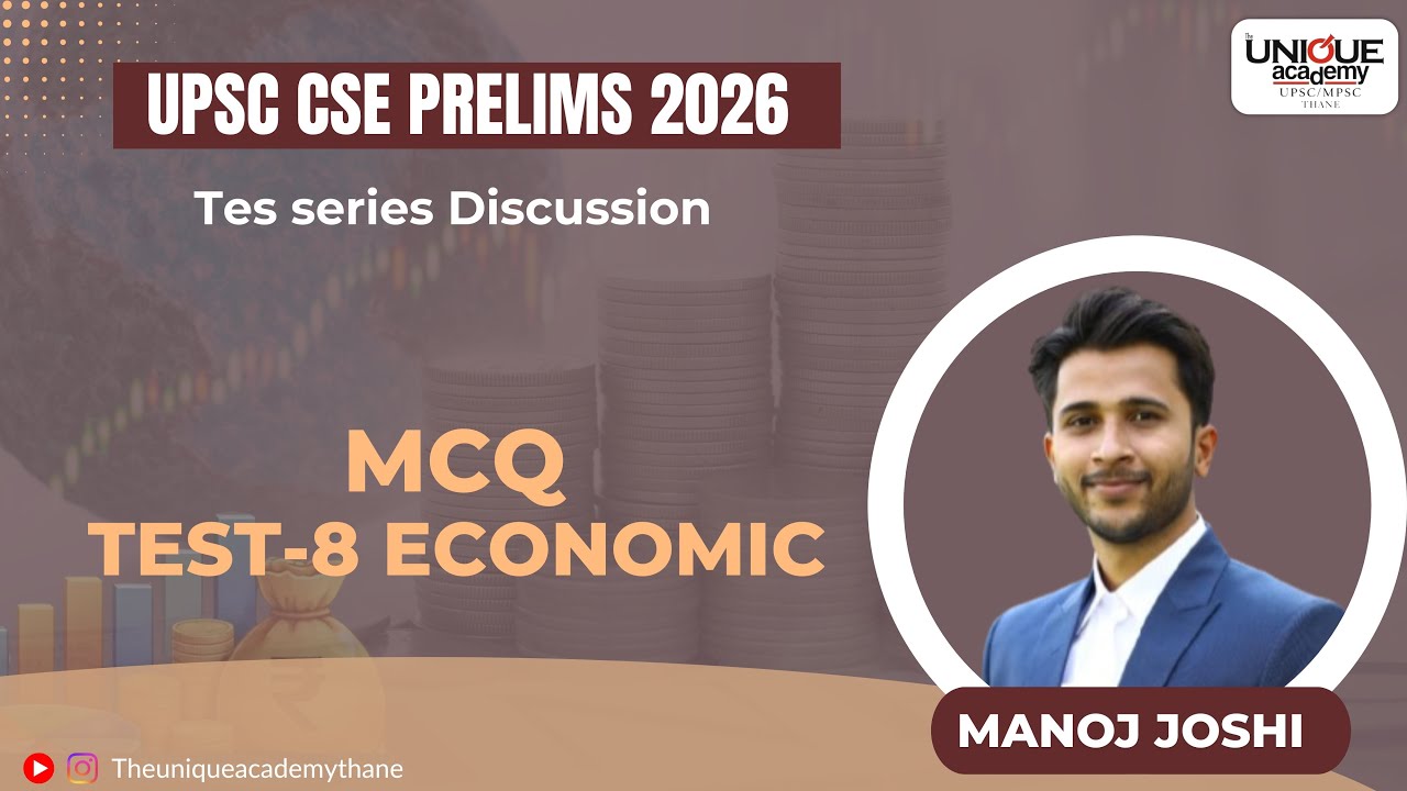 UPSC CSE PRELIM 2026 | Upsc Economic Test | Economic Mcq's