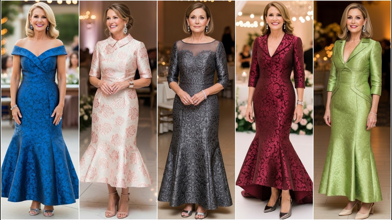Fitted, Mermaid Brocade Gowns for Mother of The Bride: Glamorous Styles 2026 for Modern Moms