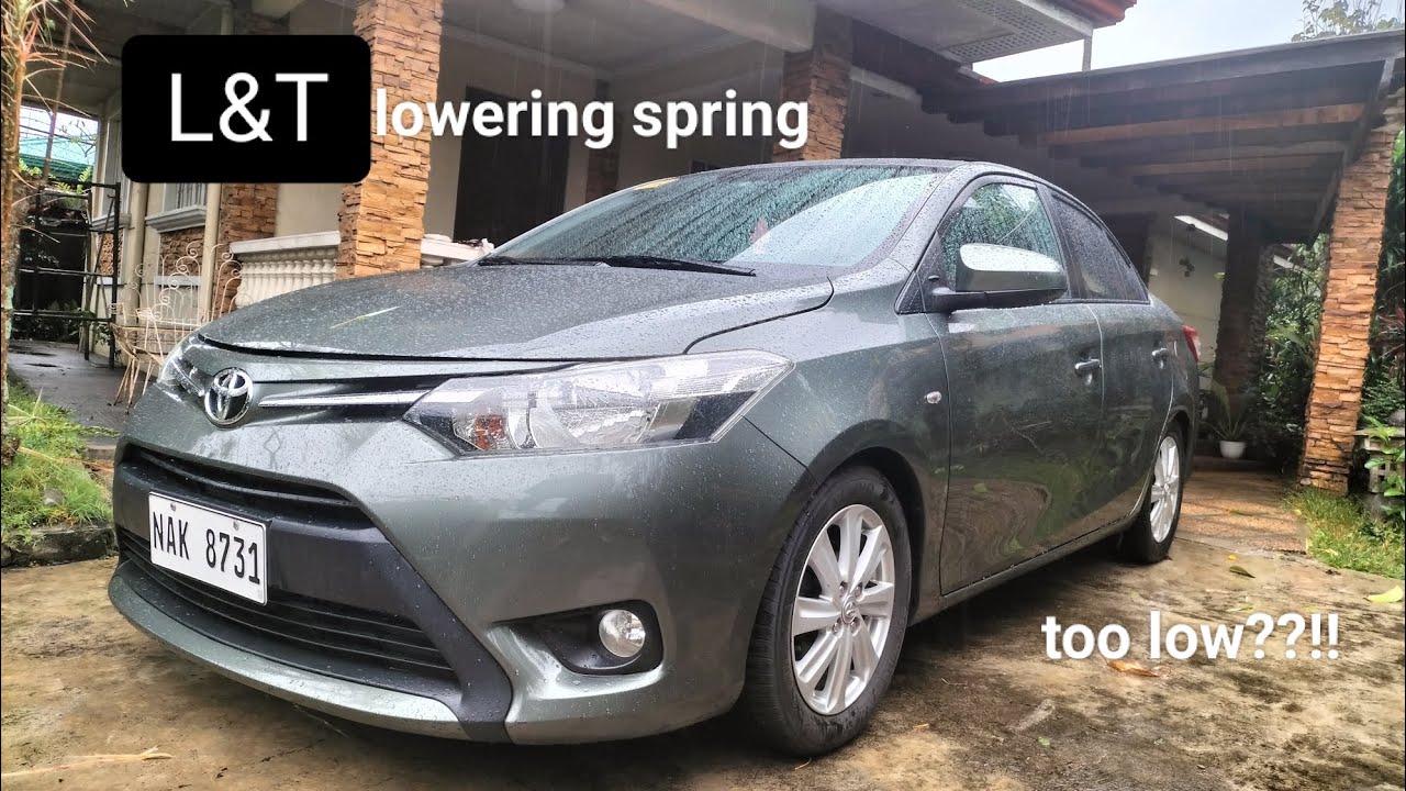 l&t lowering spring installed on vios ( how low would it go? )