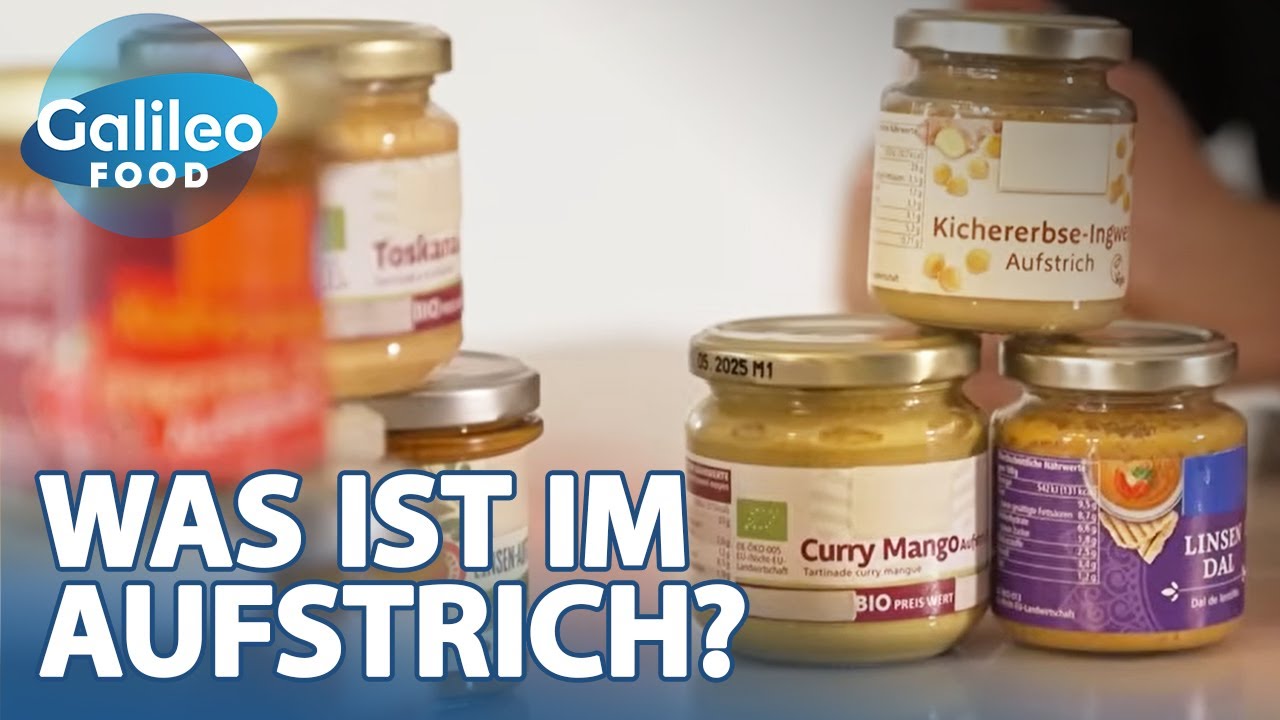 Gemüse, Fett, Linsen: Was steckt in den Brotaufstrich-Gläschen? | Galileo Food