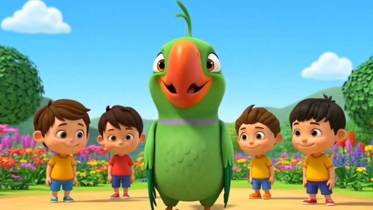 मैं हूँ मिट्ठू 🦜 | Tota Mitthu Rhyme in Hindi | Kids Cartoon Poem | Hindi Rhymes for Kids