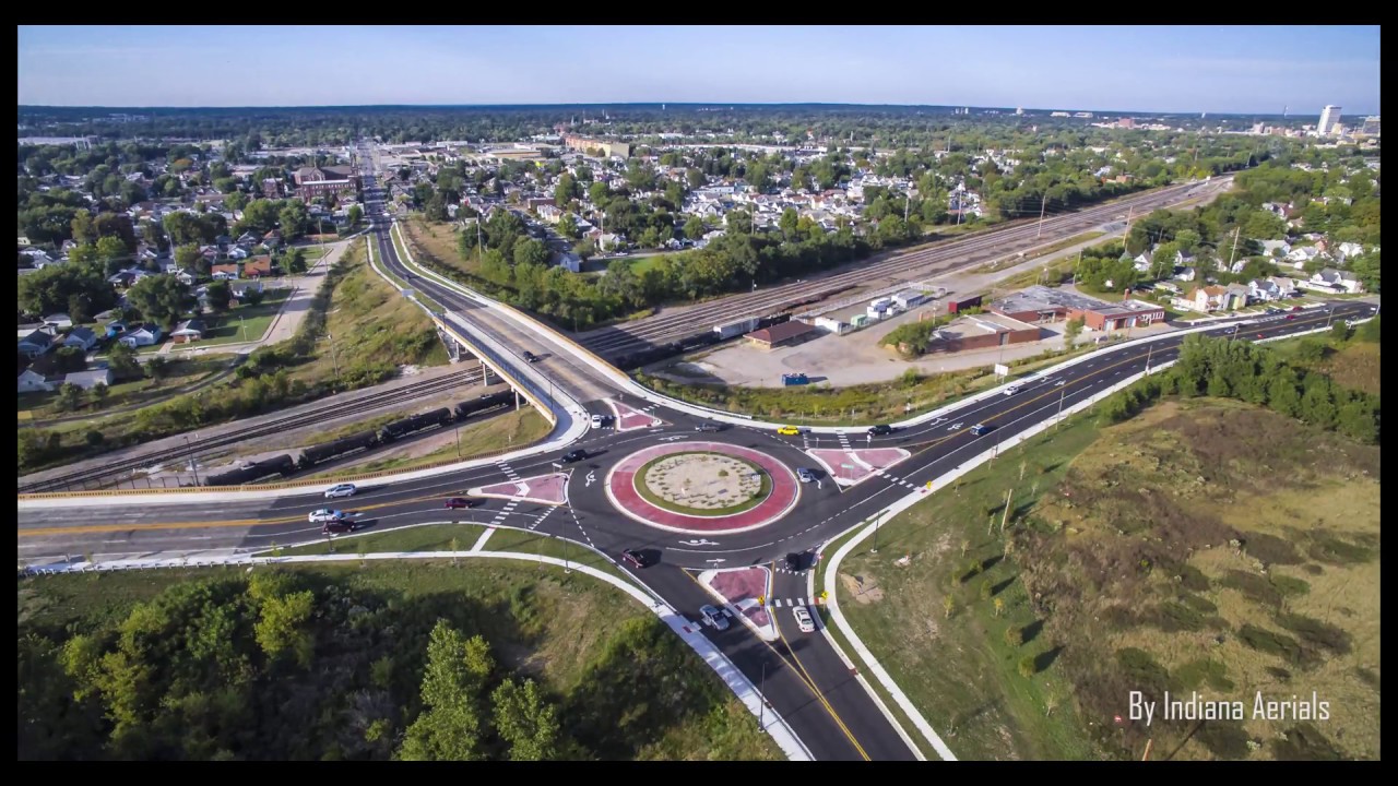 Sample and Olive Roundabout - South Bend, IN - Dronelapse