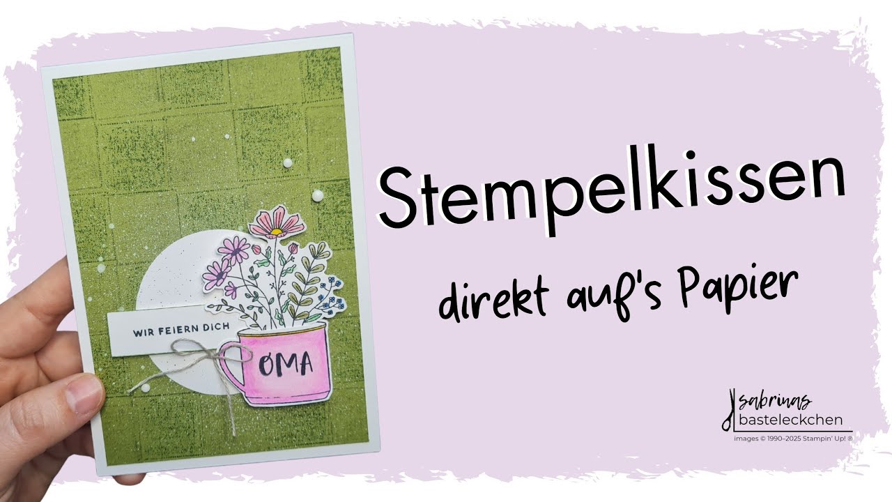 Stempelkissen direkt aufs Papier | Strukturen & Effekte ganz ohne Stempel ✨️